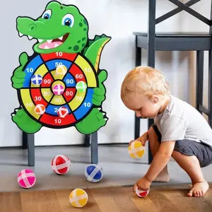 Kids Sticky Ball Dart Board Educational Game