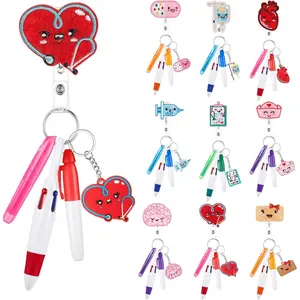 54 Pcs Nurse Badge Pens Mini Highlighter Pens Bulk Nursing Week Appreciation Gifts Retractable for CNA Women Students Graduation Coworkers (Classic)