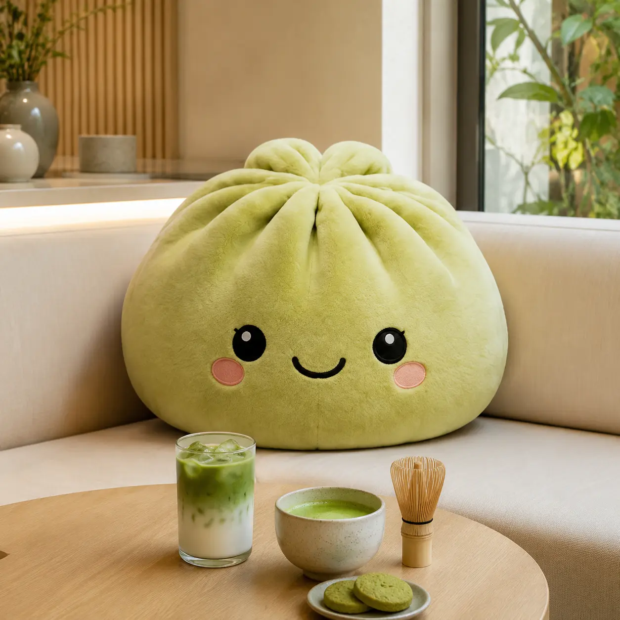 Matcha- Oversized Dumpling Pillow Matcha- Oversized Dumpling Pillow