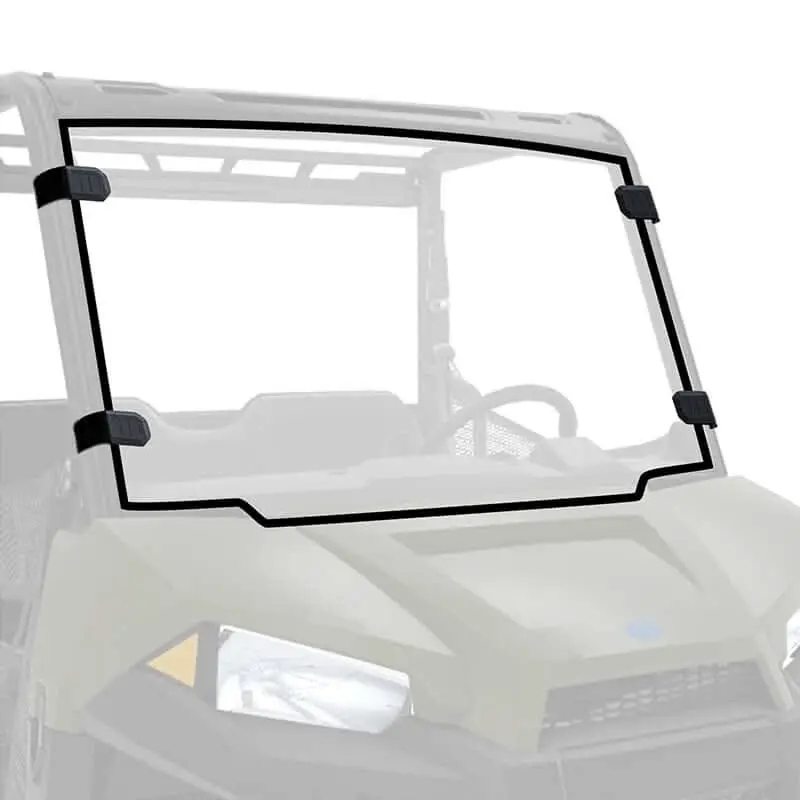 StarknightMT Ranger Windshield Compatible With Polaris Ranger Midsize 500 570 ETX EV 2015-2025, Scratch-Resistant Ranger 570 Front Full Windshield, Clear (NOT Fit Full-size)