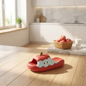 Cloud Feeling Apple Slides Cute Apple Clogs for Women Non Slip EVA Thick Sole Beach Sandals House Slippers 2026
