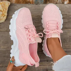 Platform Shoes for Women 2025 New Color Block Casual Low Top Women's Sports Shoes Factory Direct Supply