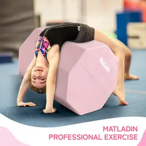 Ubesgoo Gymnastics Octagon Mat, 24"x26" Tumbling Equipment with High Density Sponge Filling, Exercise Mats for Cheerleading Martial Arts and Home Gym Use