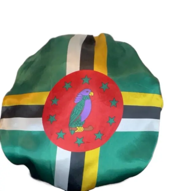 Custom Dominica flag print bonnet-Fashion Accessory