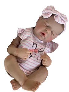 18 Inch Realistic Vinyl, Girl Dolls, Cute Faces, Realistic Rebirth Baby Handmade, Real Birth Newborn Doll Collection Holiday Birthday Halloween Perfect Christmas Gift for Kids 3+