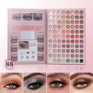 88 Color Eyeshadow Palette, Matte, Shimmer, Metallic Shades, High Pigmentation, Smoky Eye Makeup, Natural Look, Nude Colors, Shimmering Eyeshadow Palette
