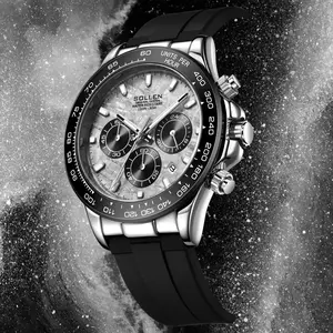[0407] Luxury Men's Multifunction Quartz Watch – Large Dial Day/Date Display, 24-Hour Chronograph, Water-Resistant Silicone Strap, Modern Sport Design | Premium Gift for Boyfriend, Husband, Christmas, Valentine’s Day, Father’s Day & Anniversaries – 713