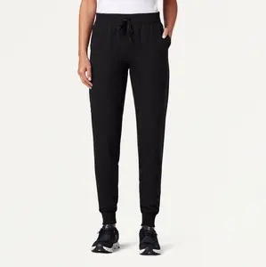Silex Slim Knit-Waist Scrub Jogger - Black