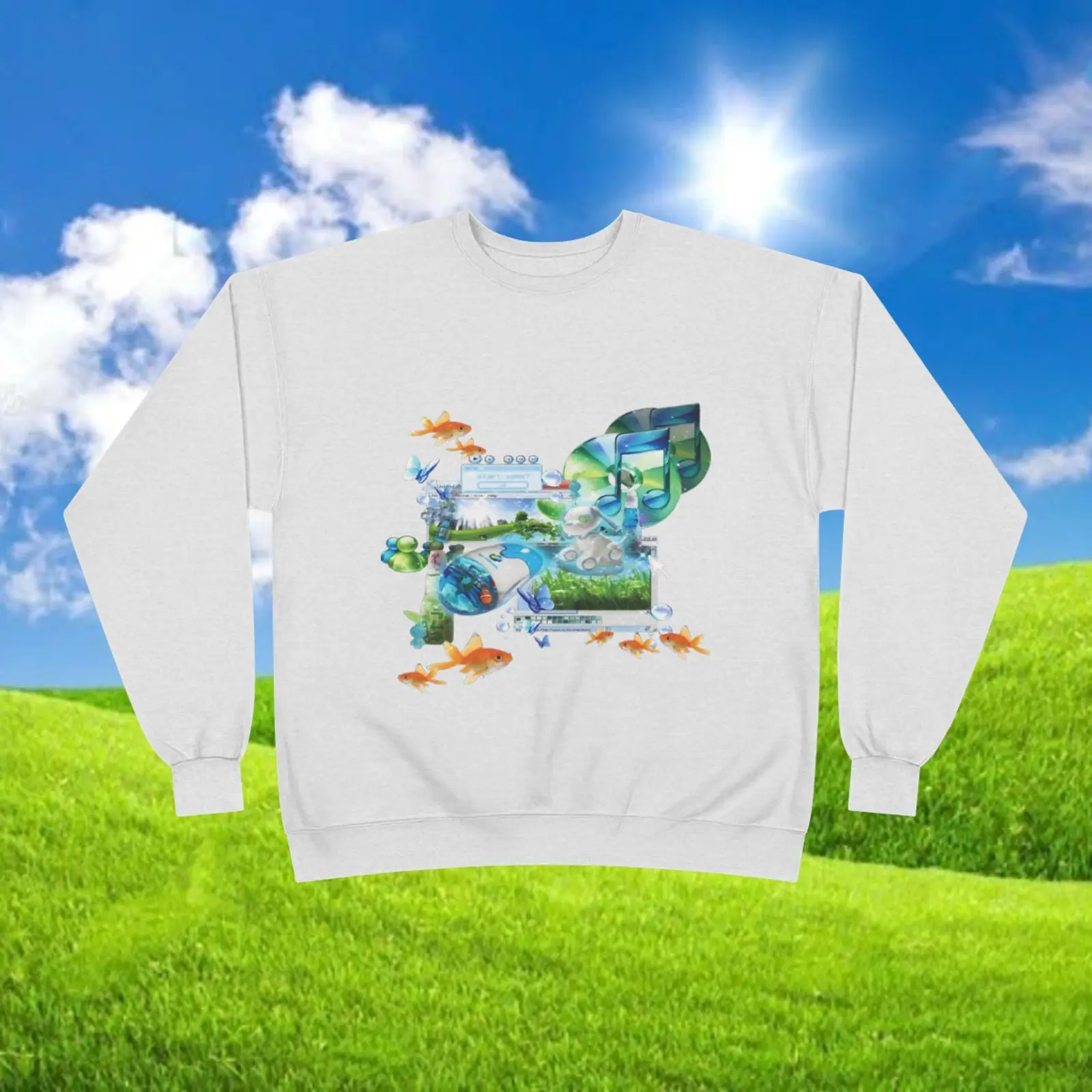 Frutiger Aero: Unisex EcoSmart® Crewneck Sweatshirt
