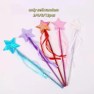 Magic Wand Fairy Stick Glitter Pentagram Magic Wand Party Performance Props, Perfect for Ballroom Parties and Performances, Magical