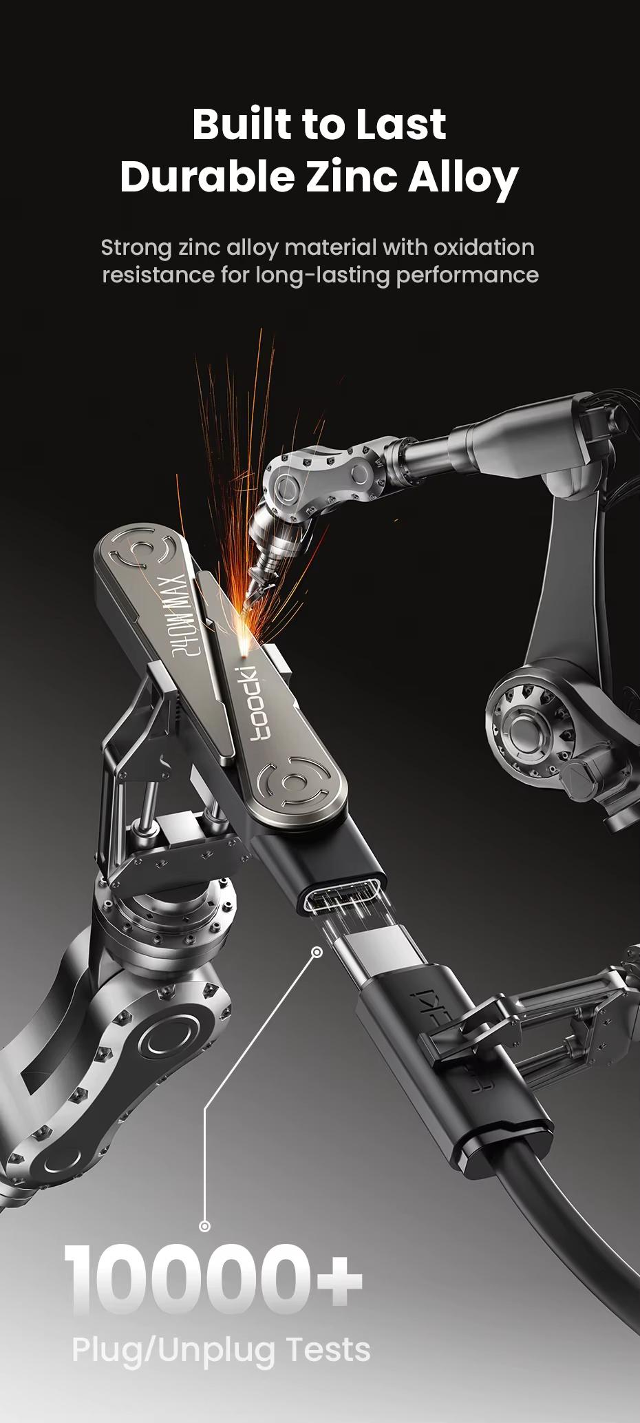 240W USB C Interface Adapter With Foldable Stand High Speed Data Transfer Plug And Play For Desktop And Home Use