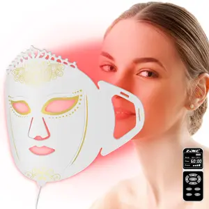 ZJKC seven-color LED Face Mask, brightens skin — creative Mother’s Day gift; electric facial skincare device suitable for moms; helps reduce fine lines, acne, wrinkles, and dark spots; portable home and travel set