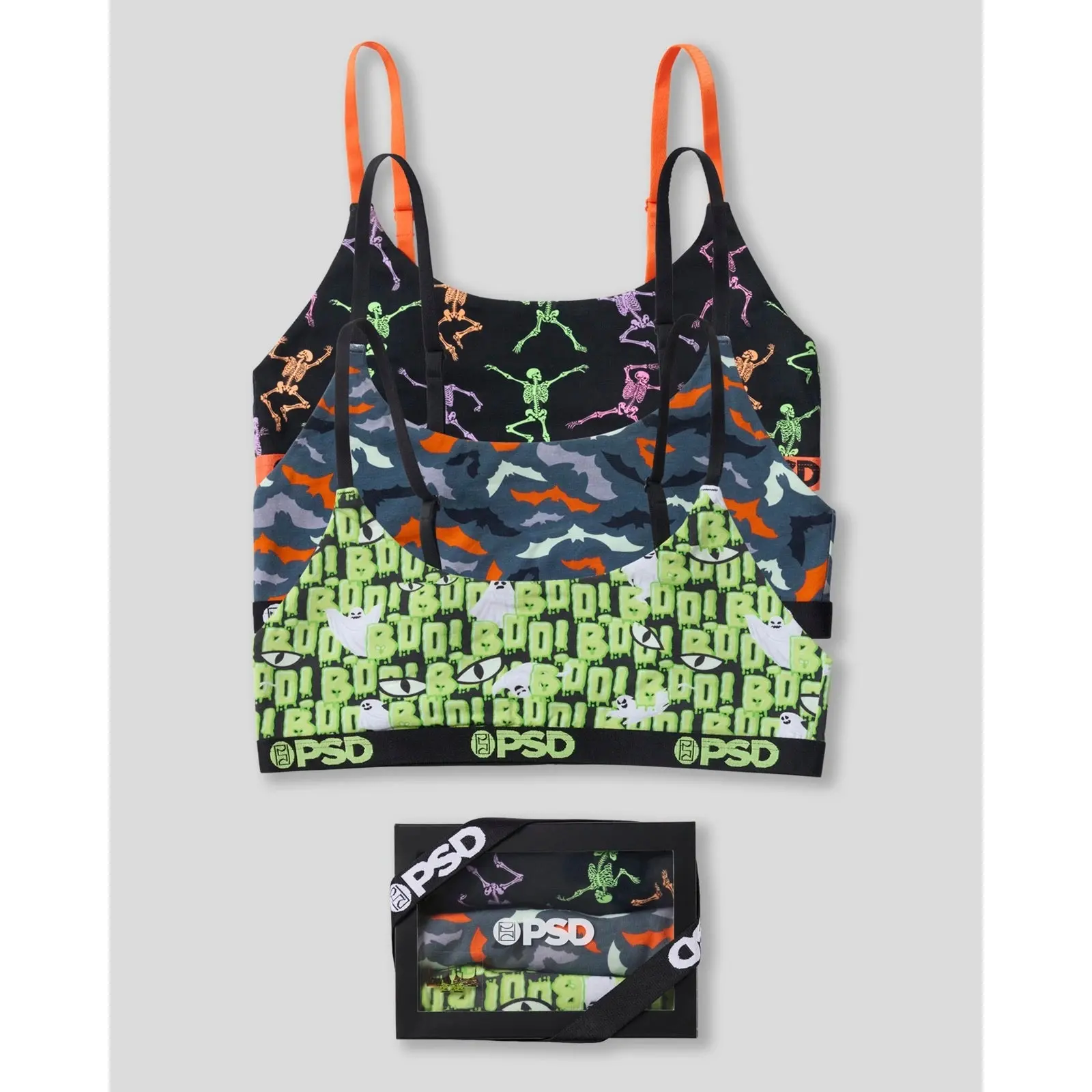 PSD Womens Hallow Scoop Bralette 3 Pack Boxed Gift Set - Premium Modal Fabric Bralette with Adjustable Straps, Soft Comfortable and Cute Womenswear