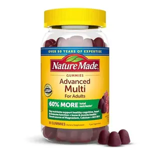 Nature Made Advanced Multivitamin Gummies for Adults, Women's and Men's Multivitamin Gummies with Magnesium Citrate, Calcium & B Vitamins, Daily Support, 90 Gummies, 30 Day Supply