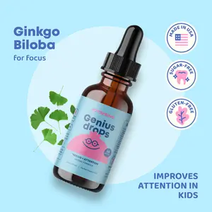 JoySpring Genius Drops Organic Focus Supplement | Stay Calmer & More Focused Naturally | Supports Concentration, Mental Clarity, and Cognitive Function