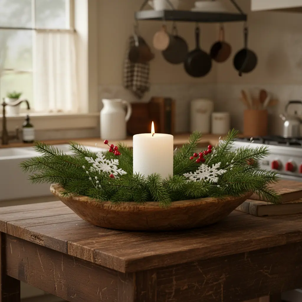 Snowflakes Pillar Candle 3" x 3" - Scented Decorative Candle with Snowflake Design for Aroma and Freshness