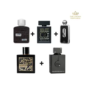 Ramz Lattafa Silver + Afnan 9PM + Rave Now Black + Club de Nuit Intense & Qaed Al Fursan (5 x 3.4 oz EDPs) - Luxury Men's Fragrance Set