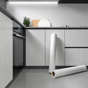 3/5/10 Meter Vintage Gray & White Wood Grain Peel and Stick Wallpaper - Waterproof, Easy to Install, Removable, Durable, and Reusable Decorative Wall Covering for Living Room, Kitchen, Bedroom, Dining Area, Furniture Makeover, and Home Renovation Projects
