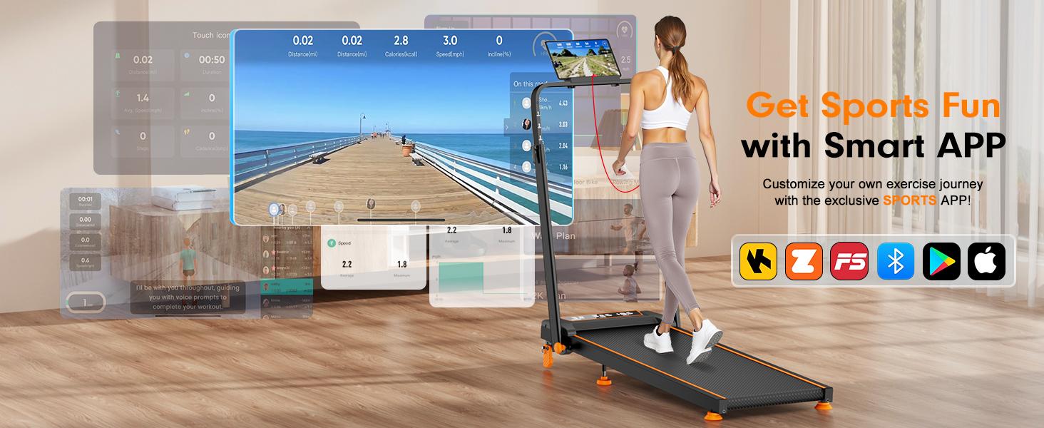 Trisomy 4-in-1 Compact Foldable Treadmill with 12% Incline, Adjustable Handlebar, 3.5HP Motor - Under Desk Walking Pad for Home Gym, 350lbs Heavy Duty HSM-T12C1, Fitness For Everyone