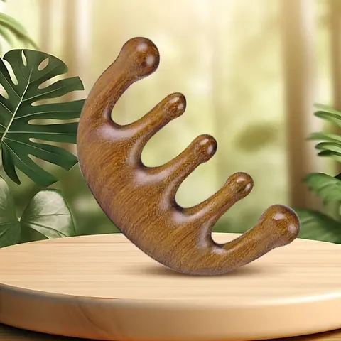 Menesia Head Scalp Comb,Hair massager, wide-toothed wooden massage Comb, Easy to use,Natural Wood Comb Body Care Smooth