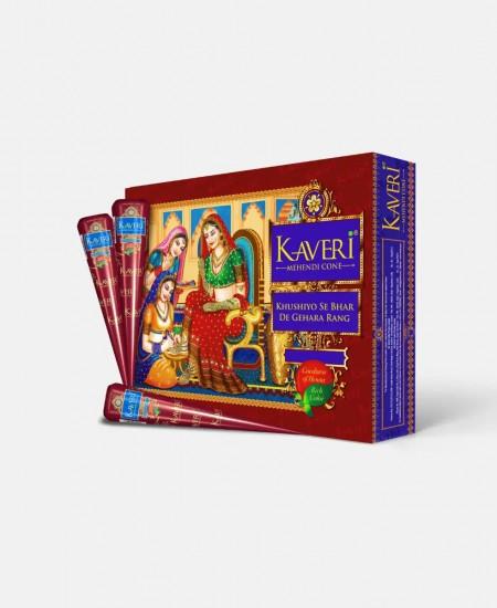 Pack of 3 - 25g Kaveri Natural Henna Mehendi Cones Temporary Tattoo