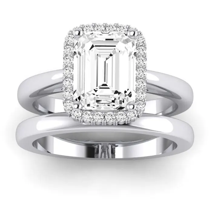 Callalily - Emerald Moissanite Bridal Set