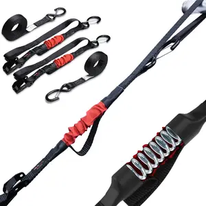 TorkStrap Model 500 | 14'x1'' Spring Loaded Tie Down Straps - Adapts to Load Shifts - 1500lbs Max Load - Just Pull Alternative to Ratchet Straps