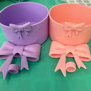 Boot for a Cup and a bow straw cover