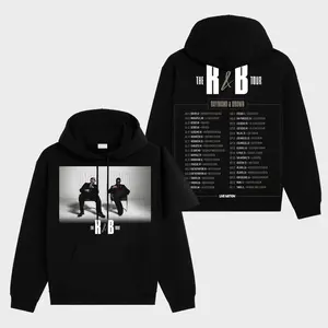 Raymond & Brown Tour 2026 v3 Unisex Oversized Cotton Hoodie Sweater T-Shirt, The Team Breezy Hoodie Sweater T-Shirt , Vintage Music Merch Sweatshirt Hoodie T-Shirt, Retro 90s Rap Style, New Album Gift For Fans
