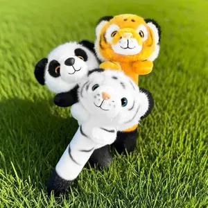 Panda plush filling,Tiger plush filling, cute little tigers, stick hammers dolls, plush toys, panda magic wand dolls, dolls, children's birthday gifts, Plush Figures, panda stuffed animal, Soft Cuddly Gift