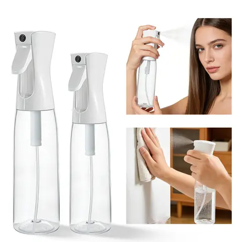 【BUY 1 GET 1 BOGO DEAL】Transparent Handheld Hair Styling Spray Bottle - Ultra-Fine Consistent Mist, Easy-to-Grip, Compact Portable, for Adults, Home Supplies, Hair Styling Accessories