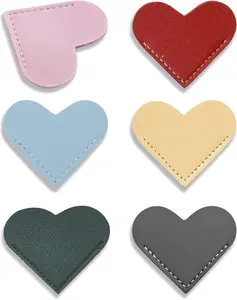 6pcs Leather Heart-Shaped Corner Bookmarks for Women – Cute Book Accessories for Reading Lovers, Book Lovers Gift for Valentine’s Day, Easter & Birthday