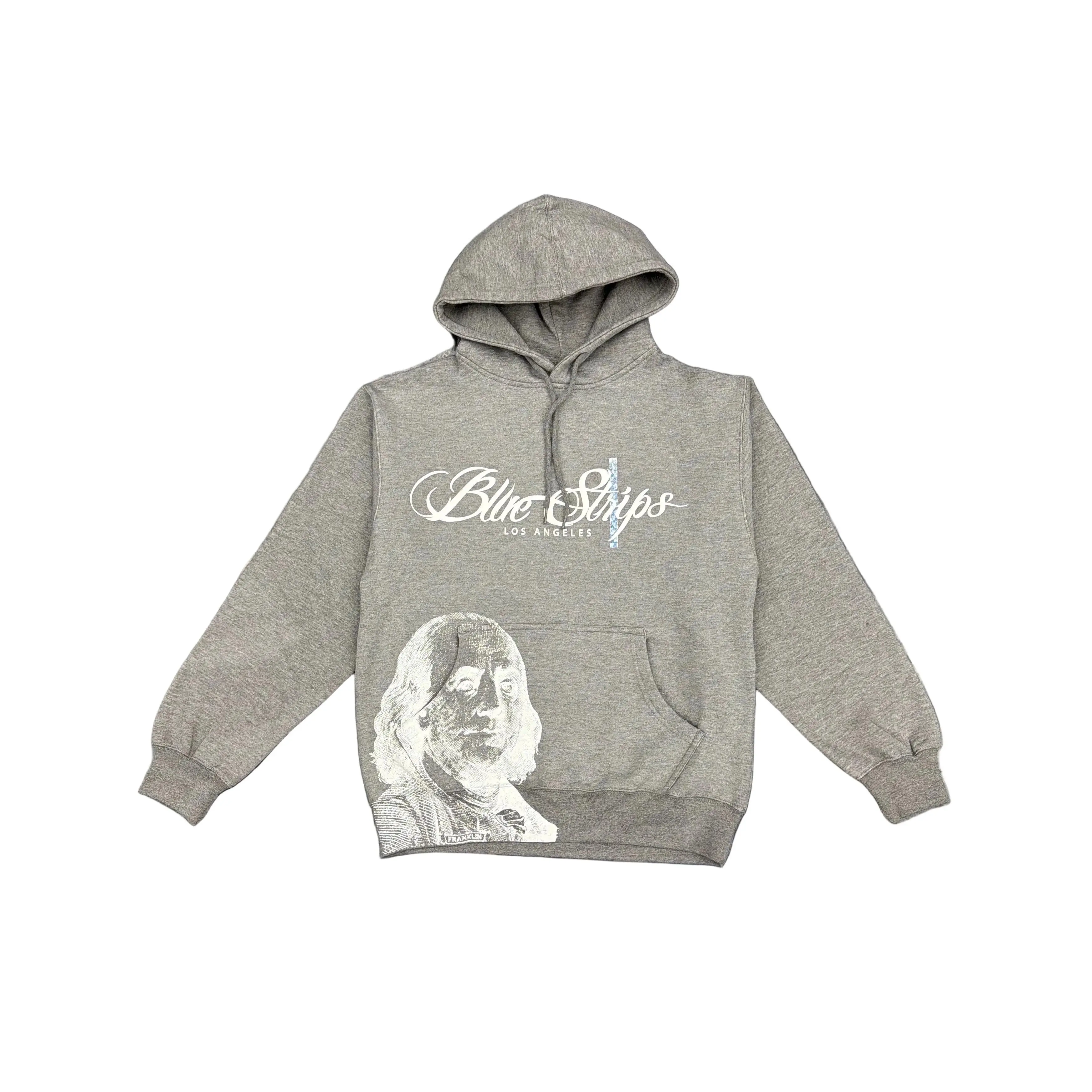 Bluestrips Benji Pablo Gray Men's Pullover Hoodie - Casual Streetwear Sweatshirt, Longsleeves Menswear, Casual Tops