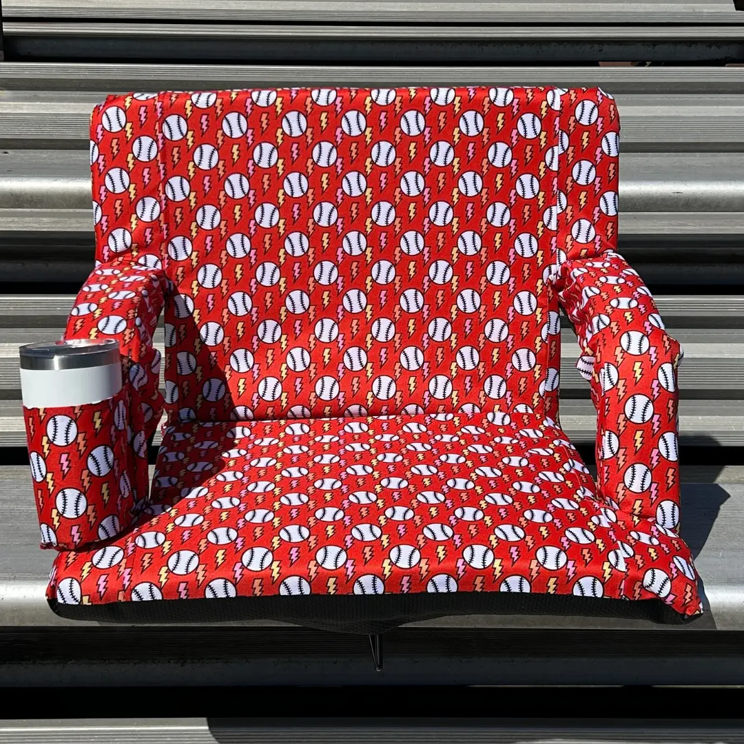Baseball Lightning 23" Stadium Seat with Armrests