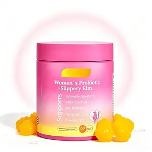 Her Juicy Feminine Probiotics Gummies- Ultimate Intimate Care with Slippery Elm and Prebiotics&Lactobacillus Complex for Women's Vaginal Health and Moisture Support - Hawaiian Pineapple Gummies 60 Counts