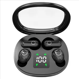 Wireless Headphones In-ear Design Noise Cancelling True Wireless Earbuds with Digital Display Bluetooth 5.4 Gaming Headset for Running Exercising Lightweight Fitness Earphones