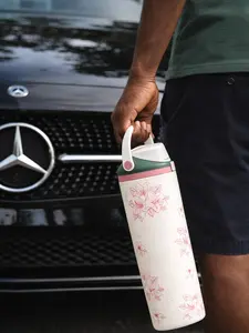 Owala Limited Edition Azalea 13 Bottle – Floral Insulated Tumbler, Travel Friendly Leakproof Design