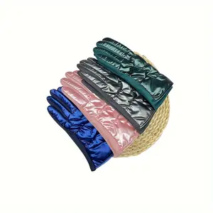 New Winter Down Gloves Touch Screen Palm Warm Velvet Outdoor Cycling Gloves for Women