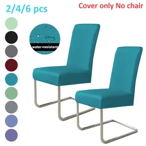 Elastic Milk Silk Chair Covers Set, Anti-Stain Solid Colors Dining Chair Protector, Parson Chair Slipcovers, Universal Chair Cover, Protects Lightweight Furniture, Ideal for Office & Home Decor