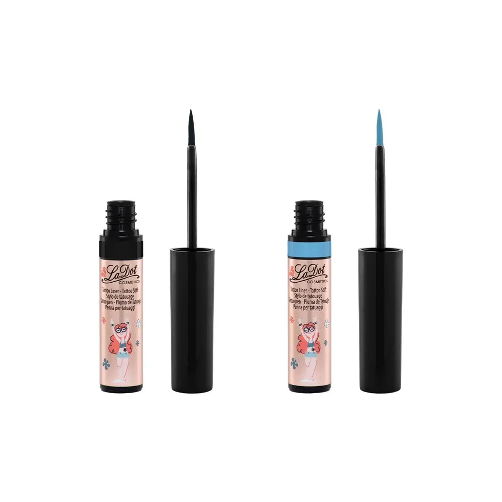 Ladot – Temporary Tattoo Liner Set Black & Light Blue