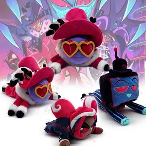 2026 NEW Hazbin Hotel Val Plush VOX Vaux Love Hat Niffty Vel Plushie Anime Peripherals Toy Birthday Christmas Gift For Children