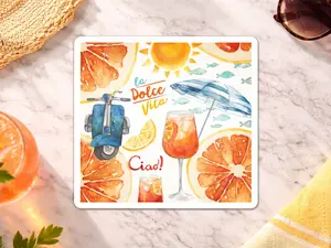 Euro Summer Inspired- Kiss Cut Stickers- Amalfi  Italian Theme Travel, Planner Laptop Accessories, Gift for Travelers