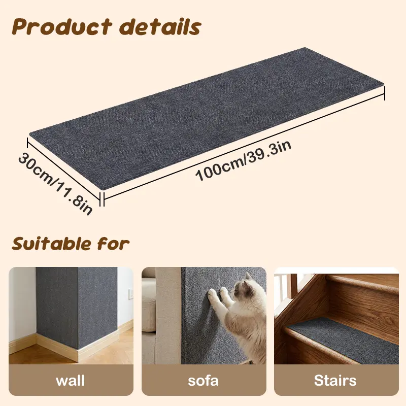 DARK GREY LARGE SIZE(39.3*11.8inch/100*30cm)-1PC