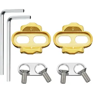 2 Pcs Bike Cleats and 2 Pcs Hexagonal Wrench Bike Pedals SPD Cleats For Eggbeater,Candy,Smarty,Mallet Pedals, Cycling Shoes