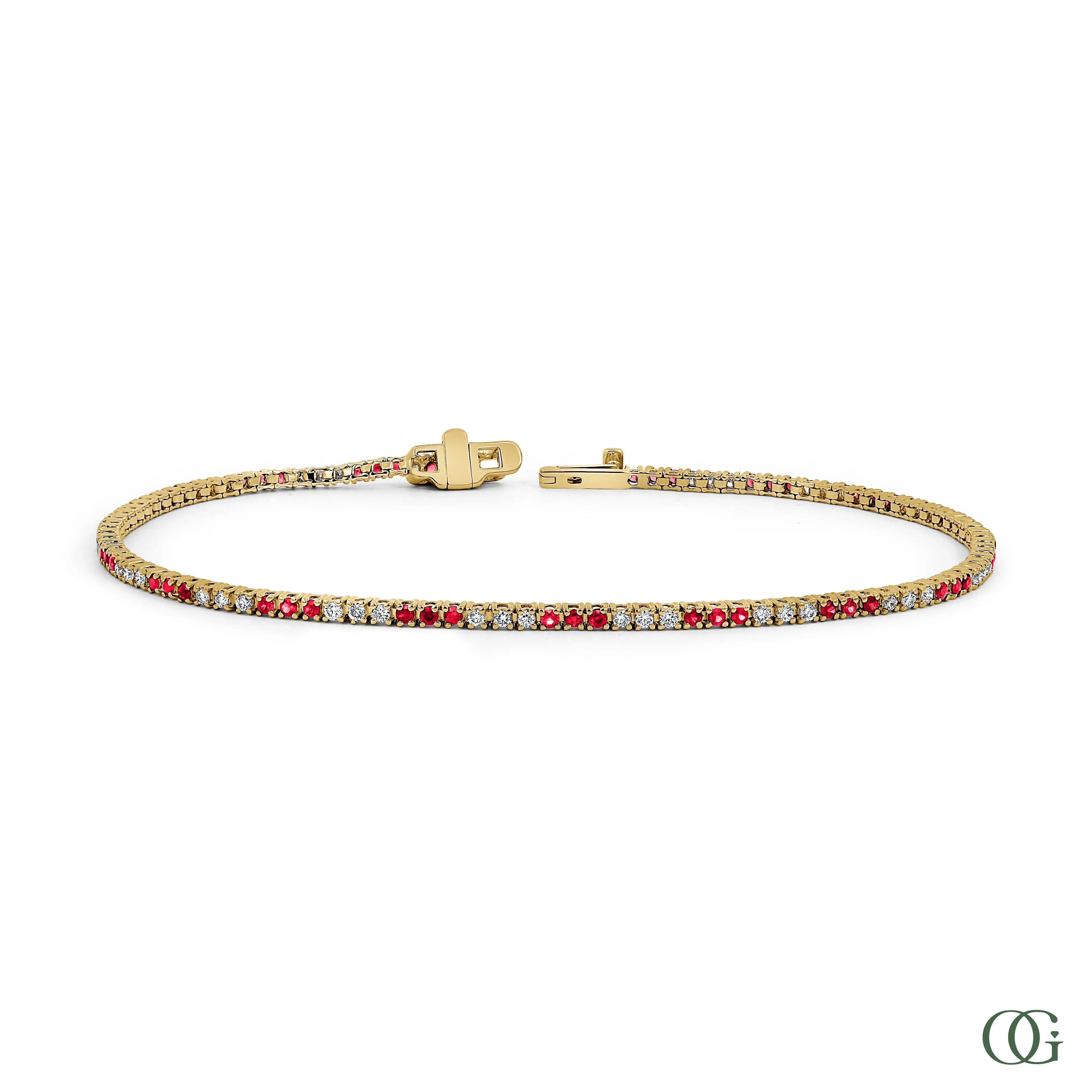 Brilliance Ruby & Diamond Tennis Bracelet 1.15 CTW