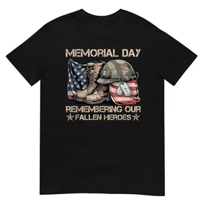 Memorial Day Remember Our Fallen Heroes Patriotic Men Women T-Shirt