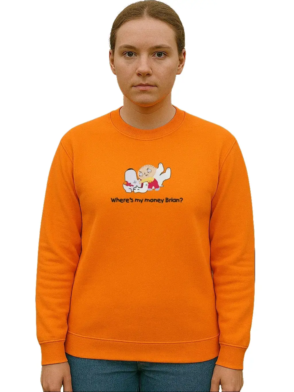 Embroidered Where's my money Hoodie or Crewneck Unisex Classic Fit Long Sleeve Adult Sweatshirt for Casual Wear with Bold Design and Premium Embroidery