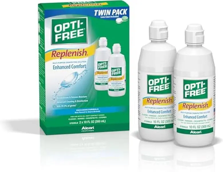Opti Free Replenish, Multi Purpose Disinfecting Solution with Lens, 20 Fl Oz Opti Free Replenish, Multi Purpose Disinfecting Solution with Lens, 20 Fl Oz