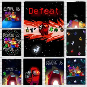 Game A-Amongs Us Poster Wall art print art suitable for living room bedroom bar parlor home decoration gift  Custom Photo Poster  Personalized Wall Art