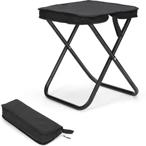 Portable Camping Stool & Folding Small Chair - Compact Folding Stool, Durable Collapsible Stool for Fishing, Hiking, BBQ, Outdoor Events